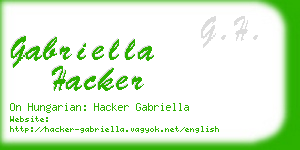 gabriella hacker business card